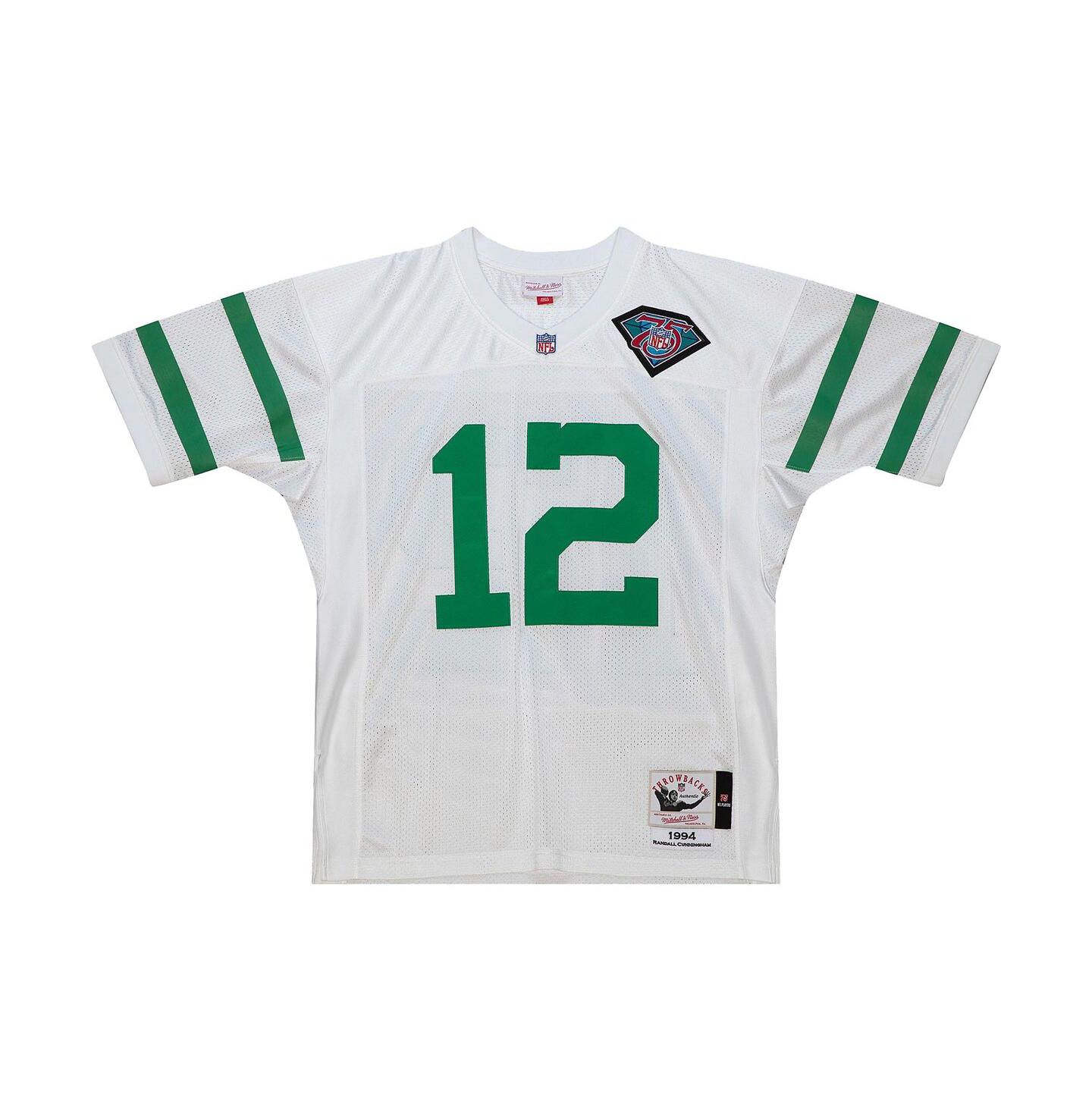Мужской топ Mitchell & Ness Randall Cunningham White Philadelphia Eagles 1994 Authentic Retired Player Jersey — фото 4