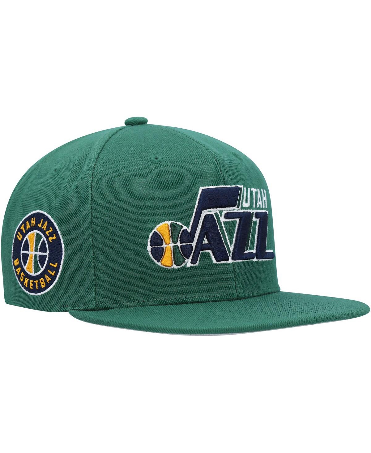 Men's Mitchell & NessUtah Jazz Side Core 2.0 Snapback Hat - Green