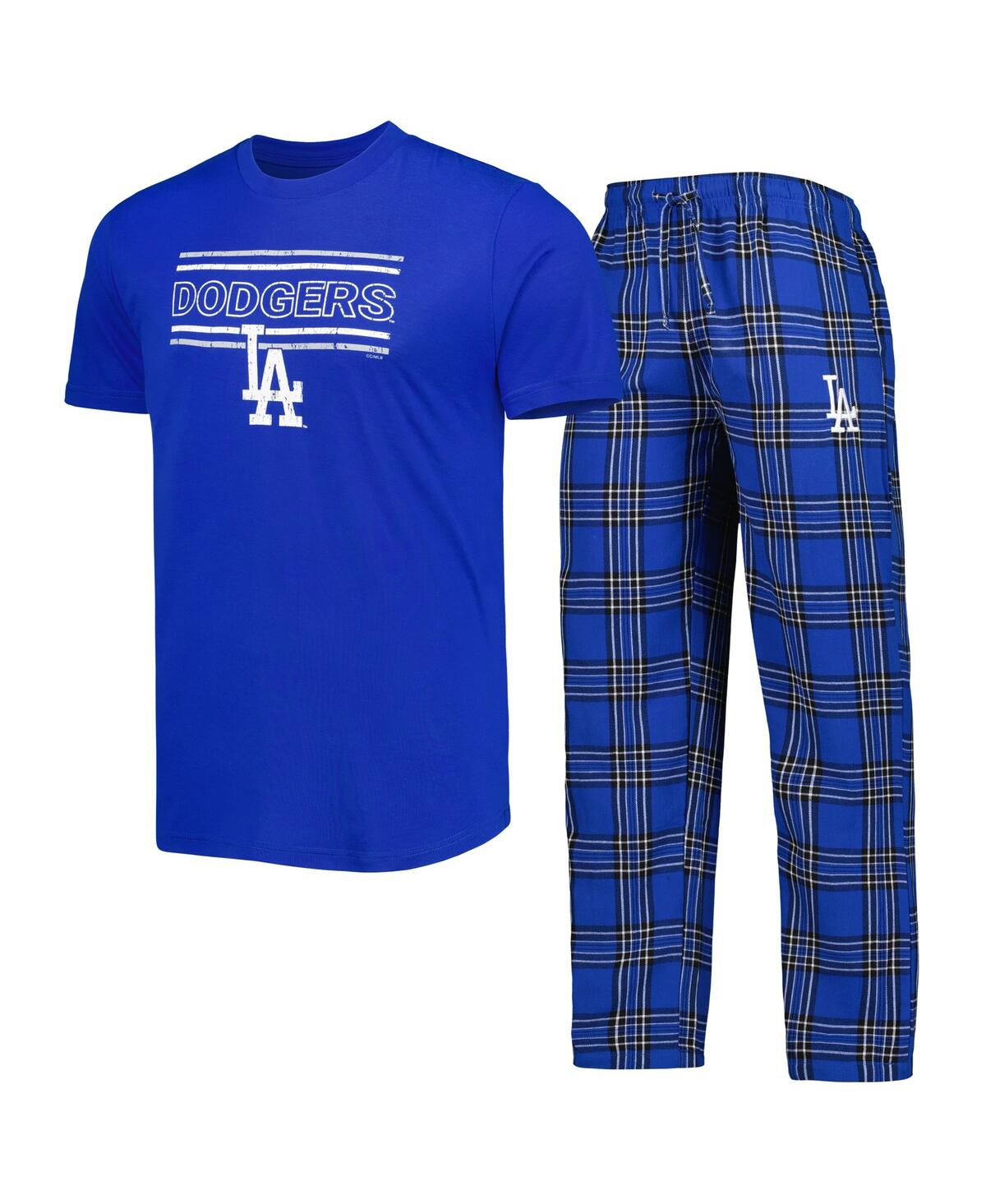 Men's Concepts Sport Royal, Black Los Angeles Dodgers Badge T-shirt and Pants Sleep Set - Royal, Black