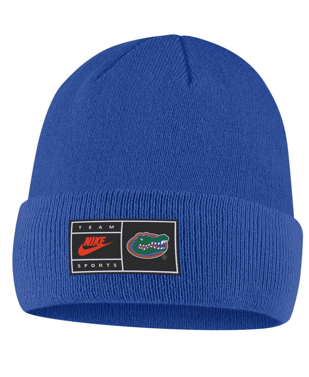 Shop Nike Men's  Royal Florida Gators Utility Cuffed Knit Hat
