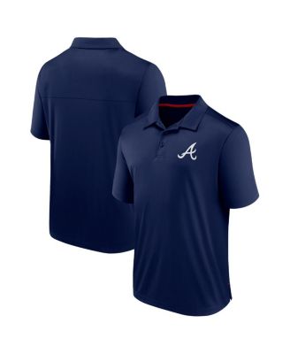 Men's Navy Atlanta Braves Hands Down Polo Shirt