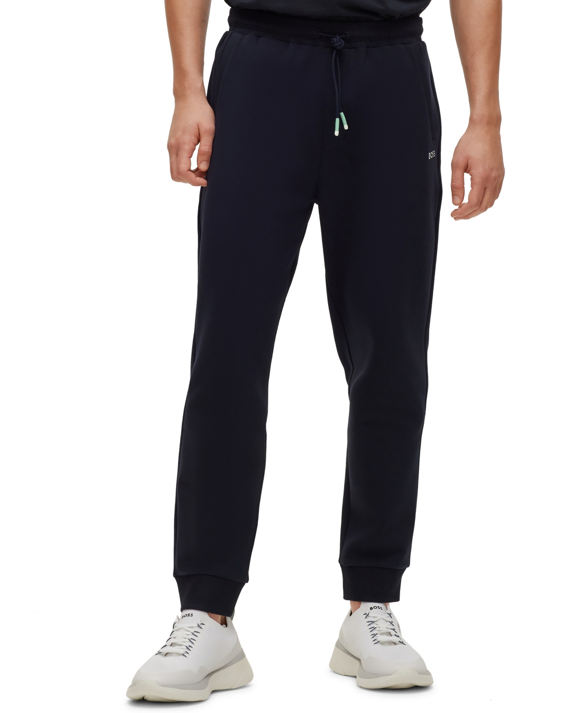 HUGO BOSS BOSS BY HUGO BOSS MEN'S COTTON-BLEND TRACKSUIT BOTTOMS WITH EMBROIDERED LOGOS