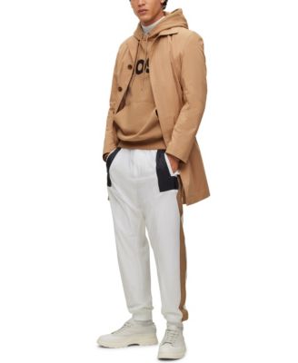 Hugo Boss Men's Cotton Oversized-Fit Hoodie with Logo Applique