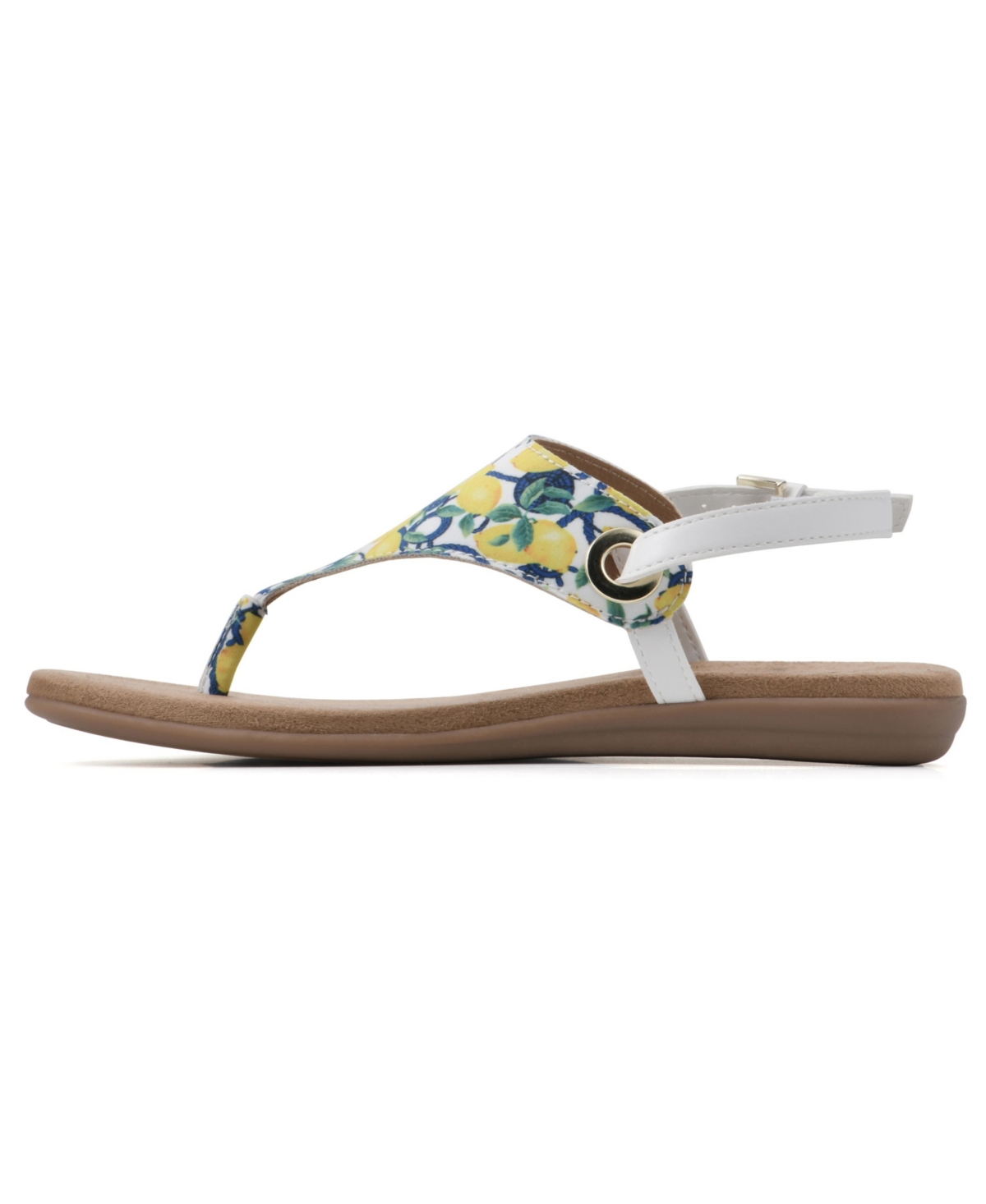 White Mountain Women's London Thong Flat Sandals - Multi, Fab- Textile