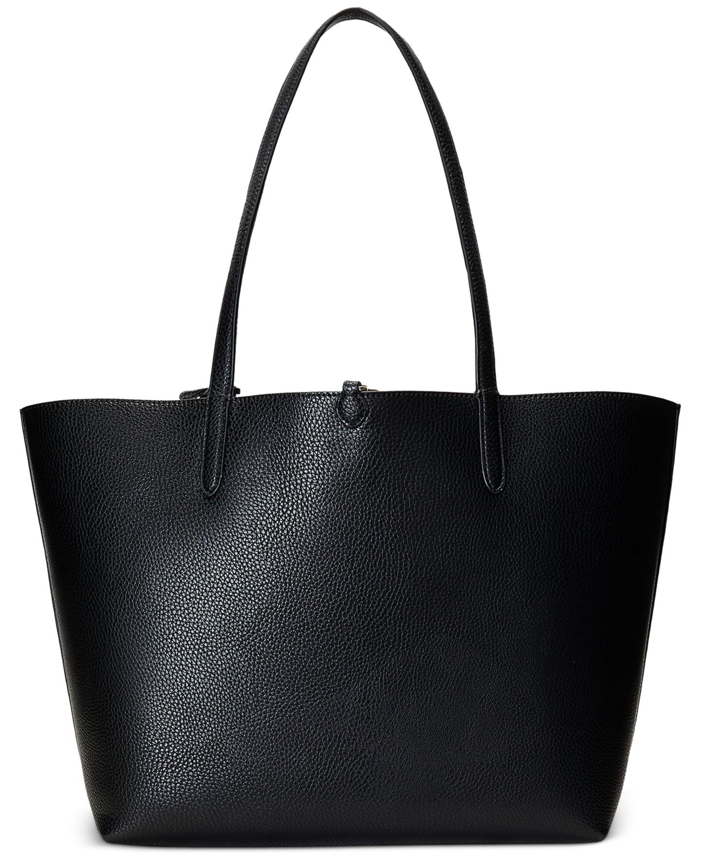 Женская сумка Lauren Ralph Lauren Faux-Leather Large Reversible, цвет: Чёрный / Серо-коричневый — фото 2