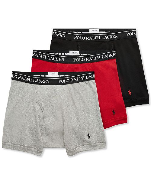 alfani Polo Ralph Lauren Men's 3-Pack Classic Cotton Boxer Briefs Men's Fashion & Accessories