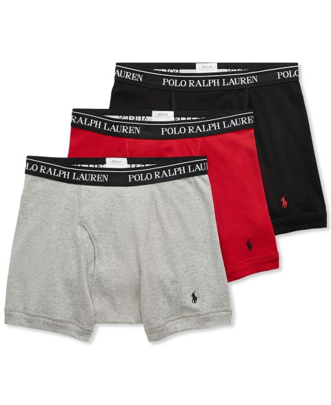Трусы-боксеры Classic для мужчин, хлопок, 3 шт. — Polo Ralph Lauren