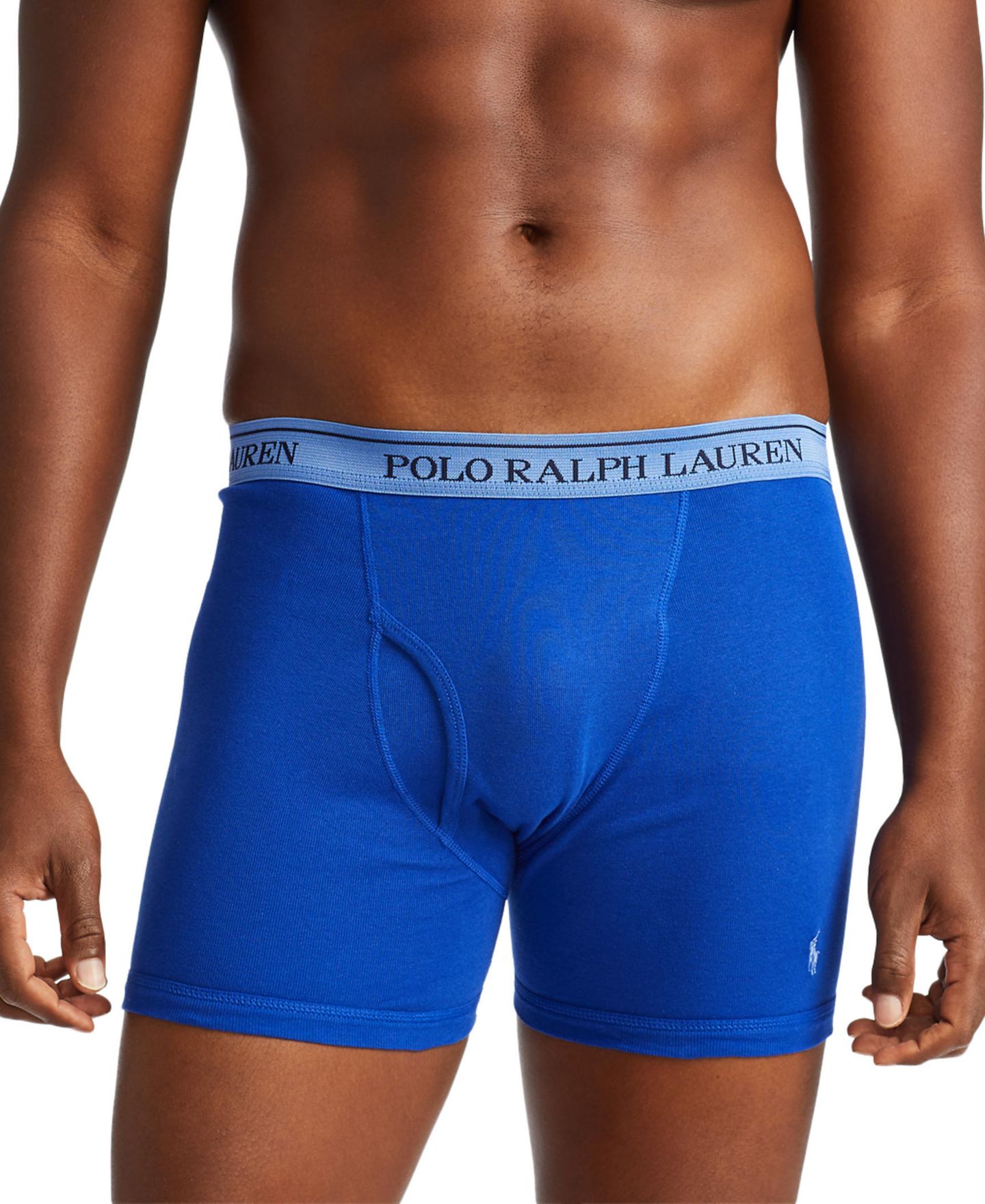 Трусы-боксеры Classic для мужчин, хлопок, 3 шт. — Polo Ralph Lauren, цвет: Синий / Королевский синий — фото 2