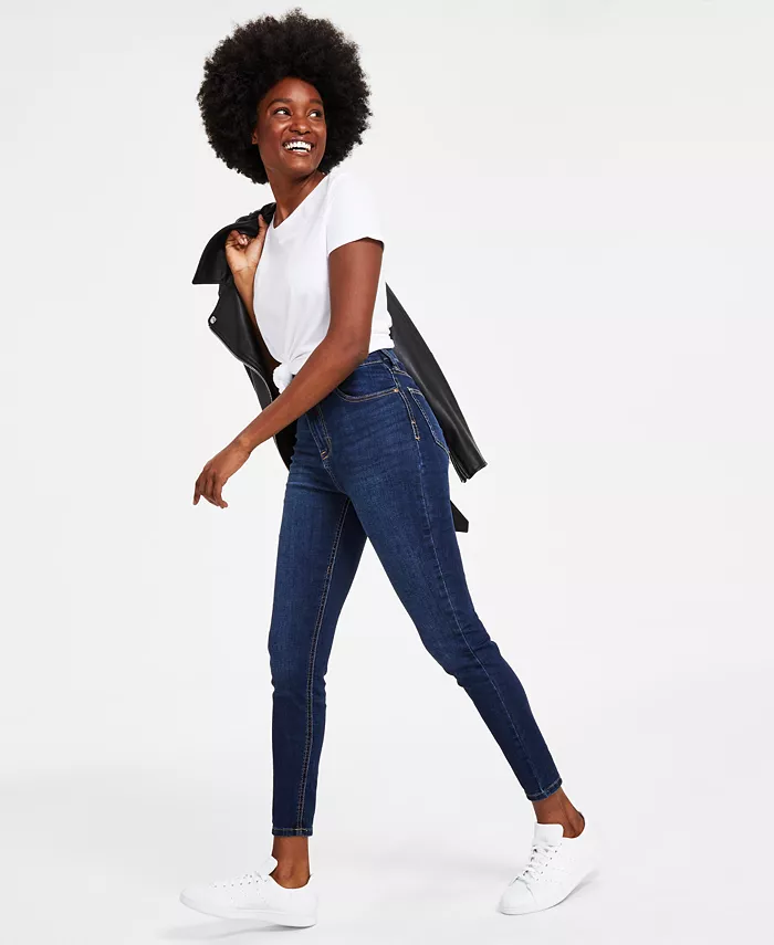 Juniors' High Rise Skinny Ankle Jeans - thumbnail 6