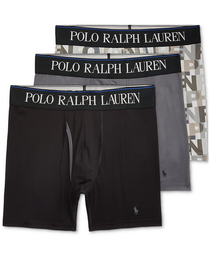 Polo Ralph Lauren Men's 3-Pack Bushed Microfiber Boxer Briefs - Macy's