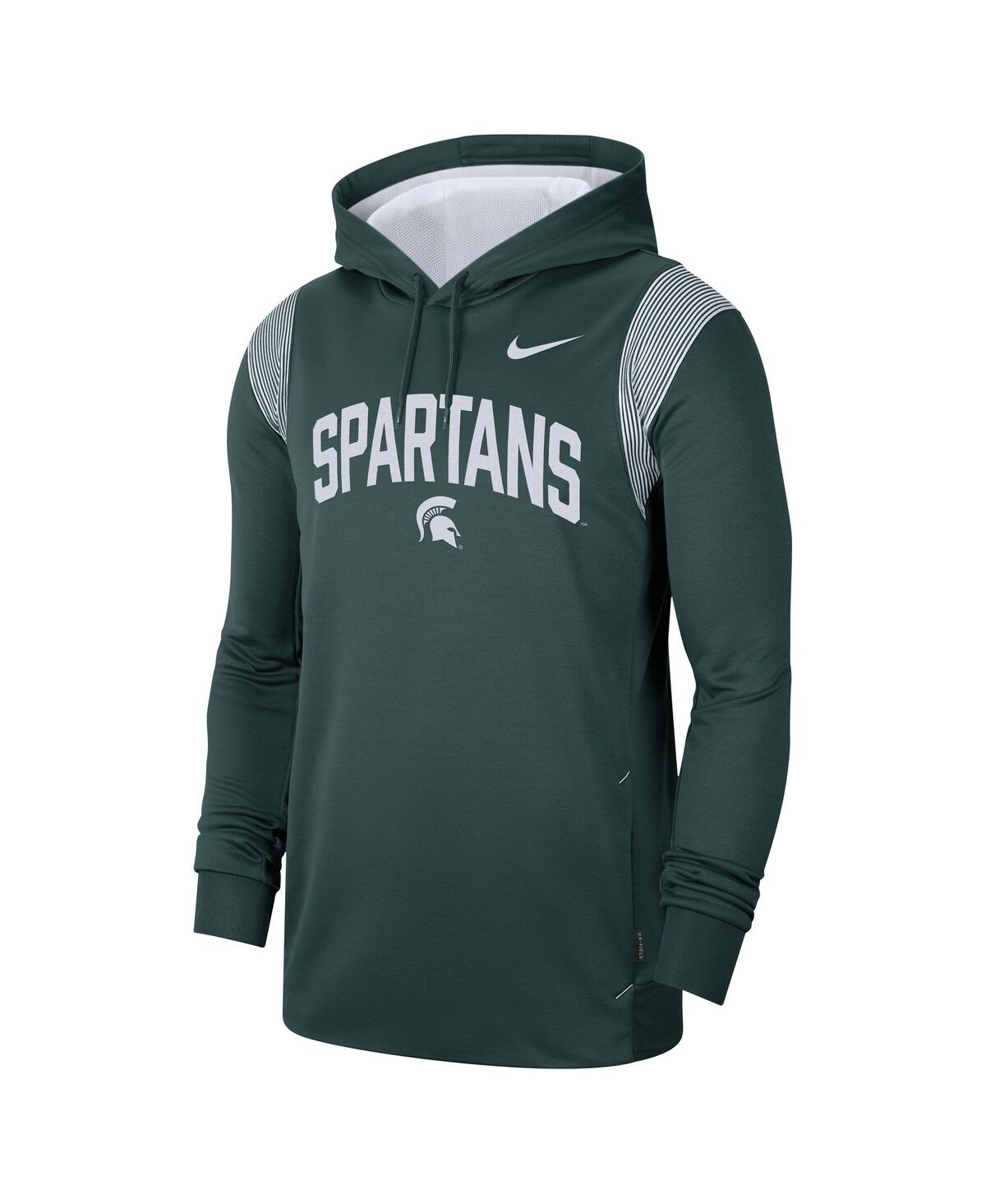 Shop Nike Men's  Green Michigan State Spartans 2022 Game Day Sideline Performance Pullover Hoodie