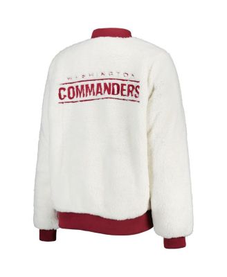 Women's Oatmeal, Burgundy Washington Commanders Switchback Reversible Full-Zip Jacket