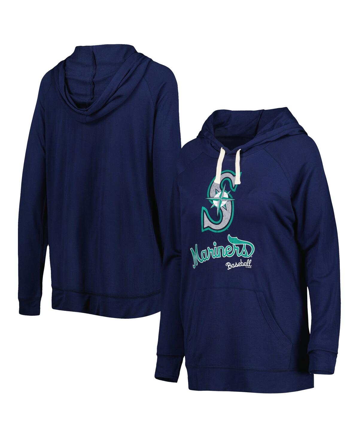 Touché Women's Touch Navy Seattle Mariners Pre-game Raglan Pullover Hoodie