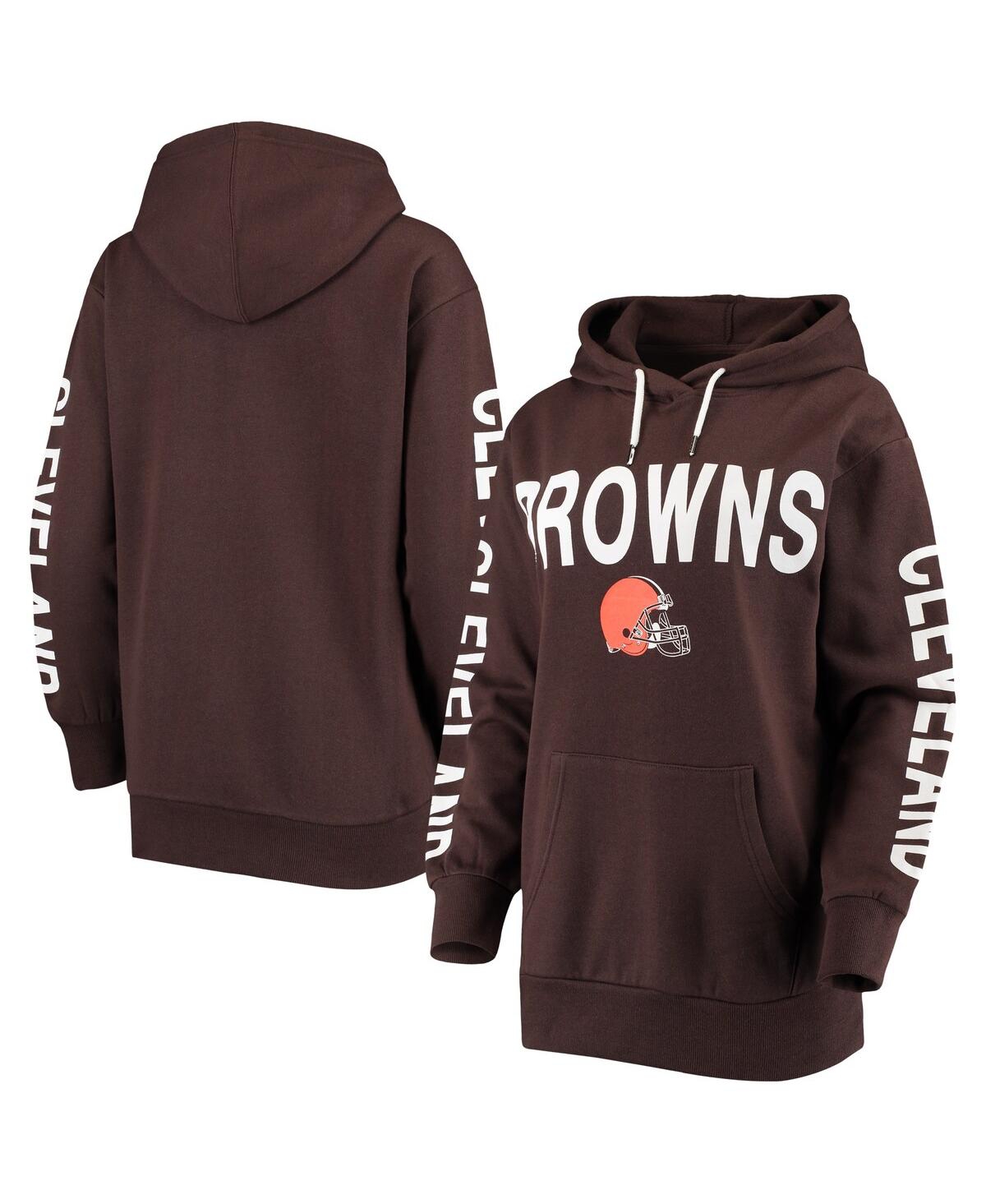 G-iii 4her By Carl Banks Women's  Brown Cleveland Browns Extra Point Pullover Hoodie