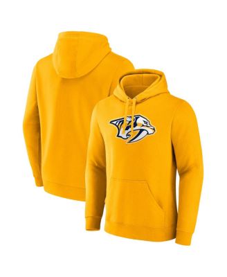 Men's Gold Nashville Predators Primary Logo Pullover Hoodie