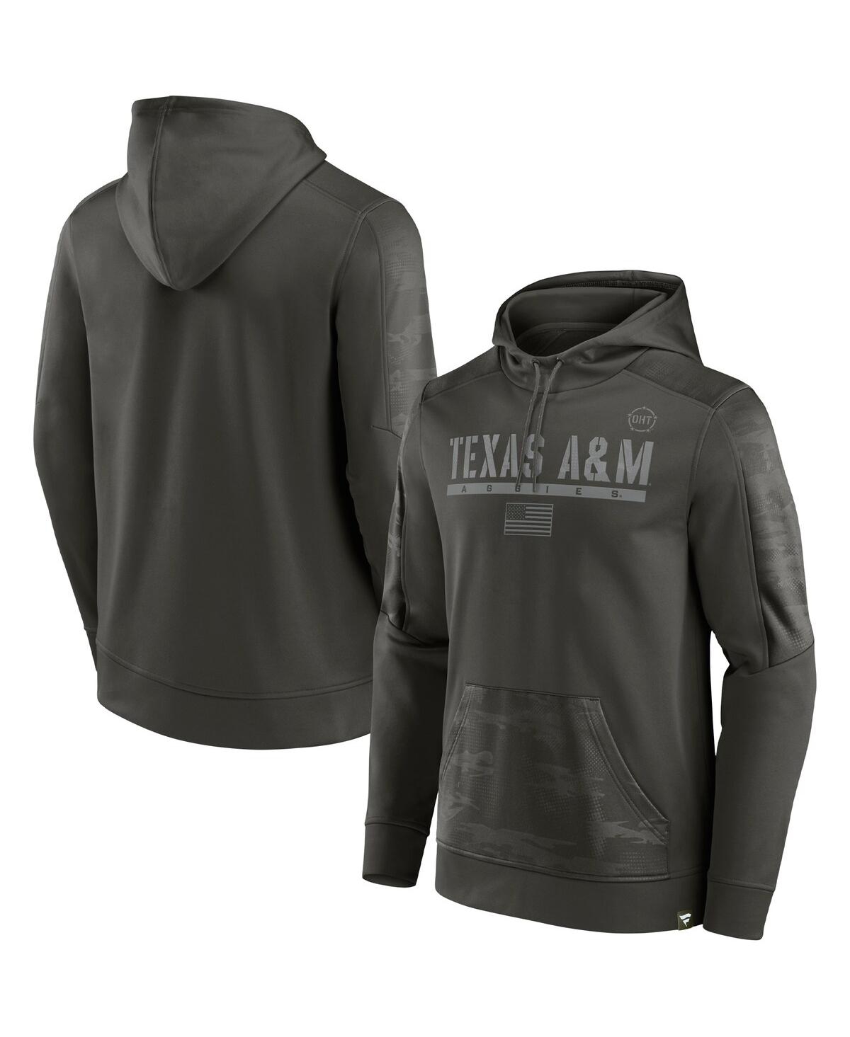 Shop Fanatics Men's  Olive Texas A&m Aggies Oht Military-inspired Appreciation Guardian Pullover Hoodie