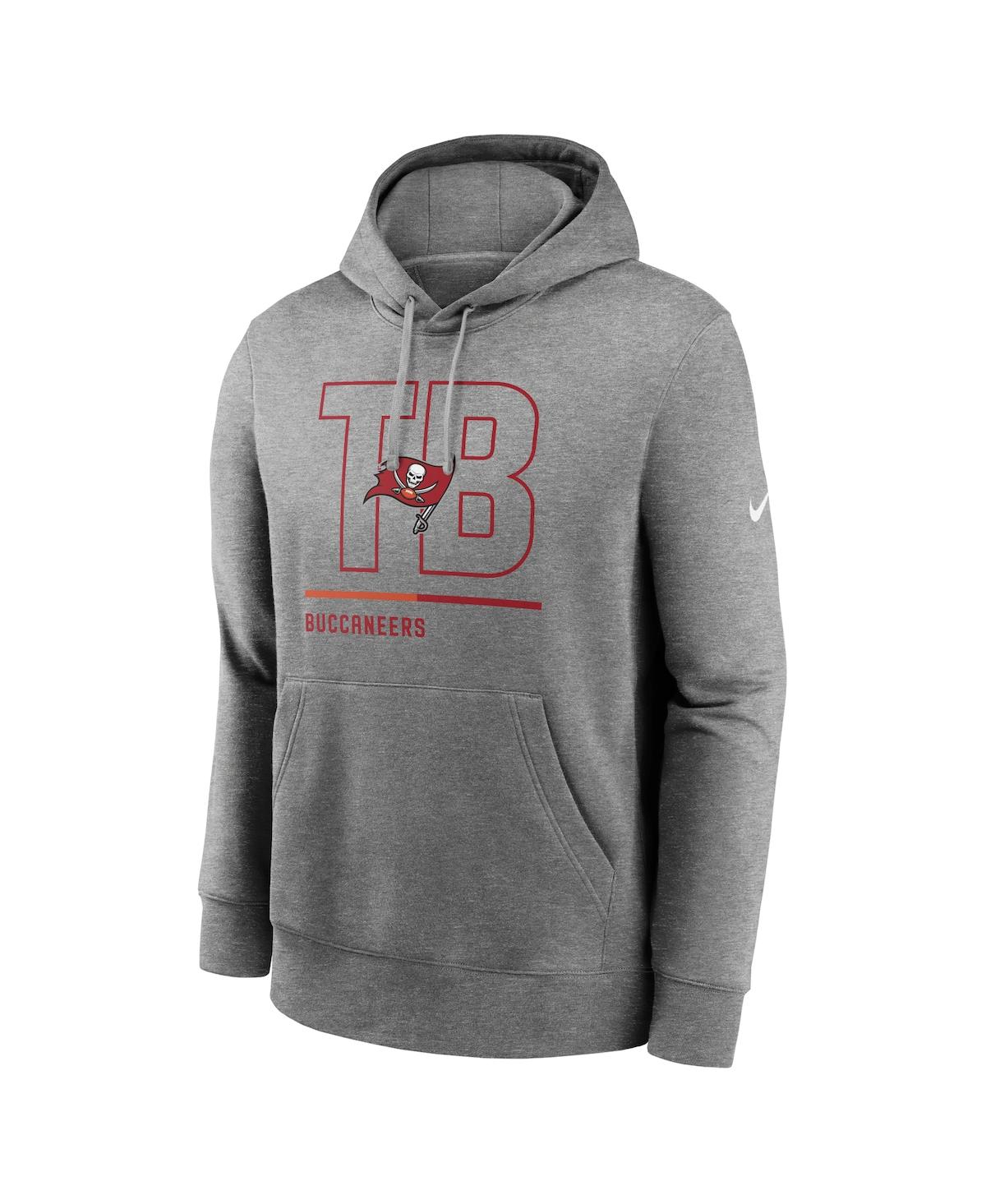 Men's Nike Heathered Gray Tampa Bay Buccaneers City Code Club Fleece Pullover Hoodie