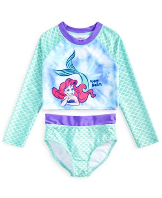 Dreamwave Little Girls Little Mermaid Rash Guard Swimsuit