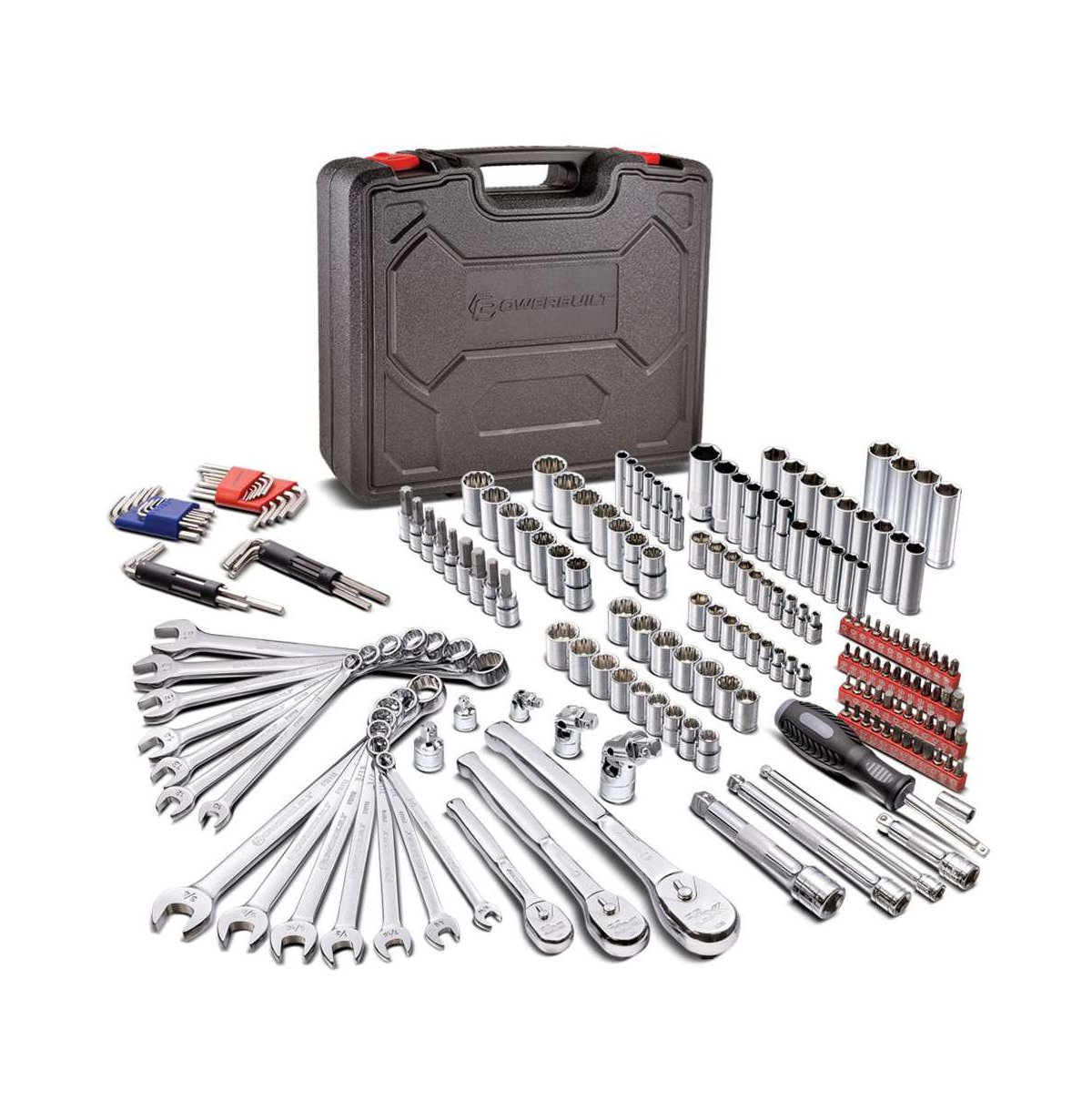 200 Piece Master Tool Set with Sockets, Ratchets, and Wrenches - Silver