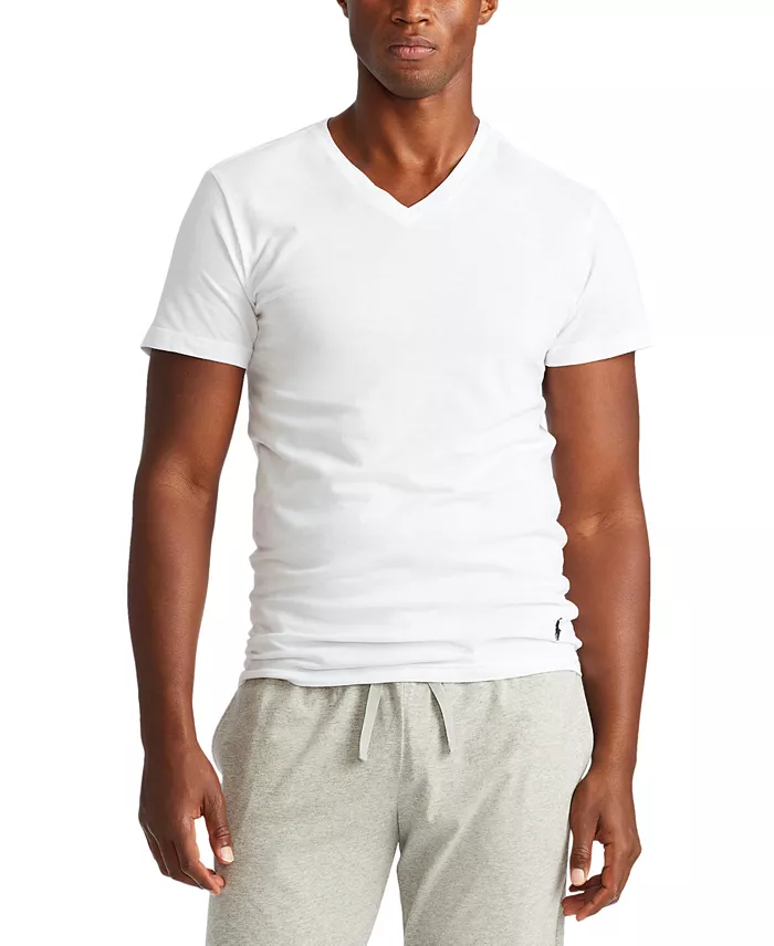 Men's 3-Pack Slim Fit V-Neck Undershirts - thumbnail 8