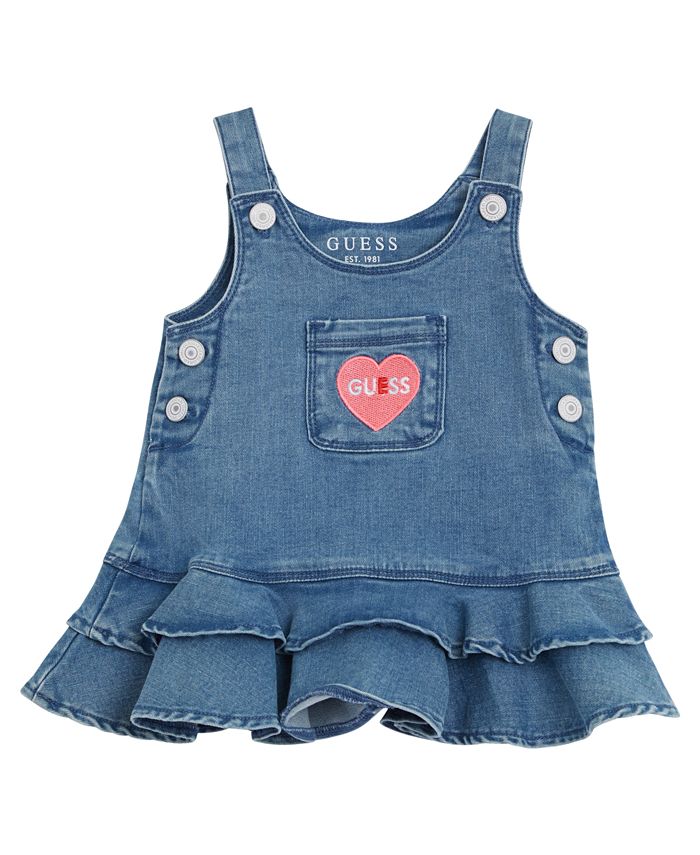 GUESS Baby Girls Jersey Bodysuit and Denim Skirtall, 2 Piece Set Macy's