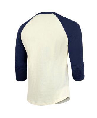 Men's Threads Cream, Navy Houston Astros 2022 World Series Champions Divide And Conquer Tri-Blend Raglan 3/4-Sleeve T-shirt