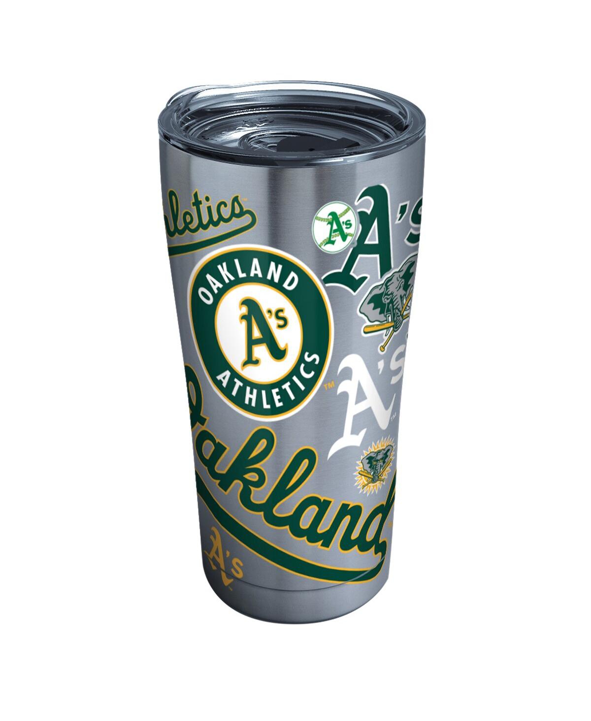 Tervis Tumbler Oakland Athletics 20 oz All Over Stainless Steel Tumbler With Slider Lid In Silver