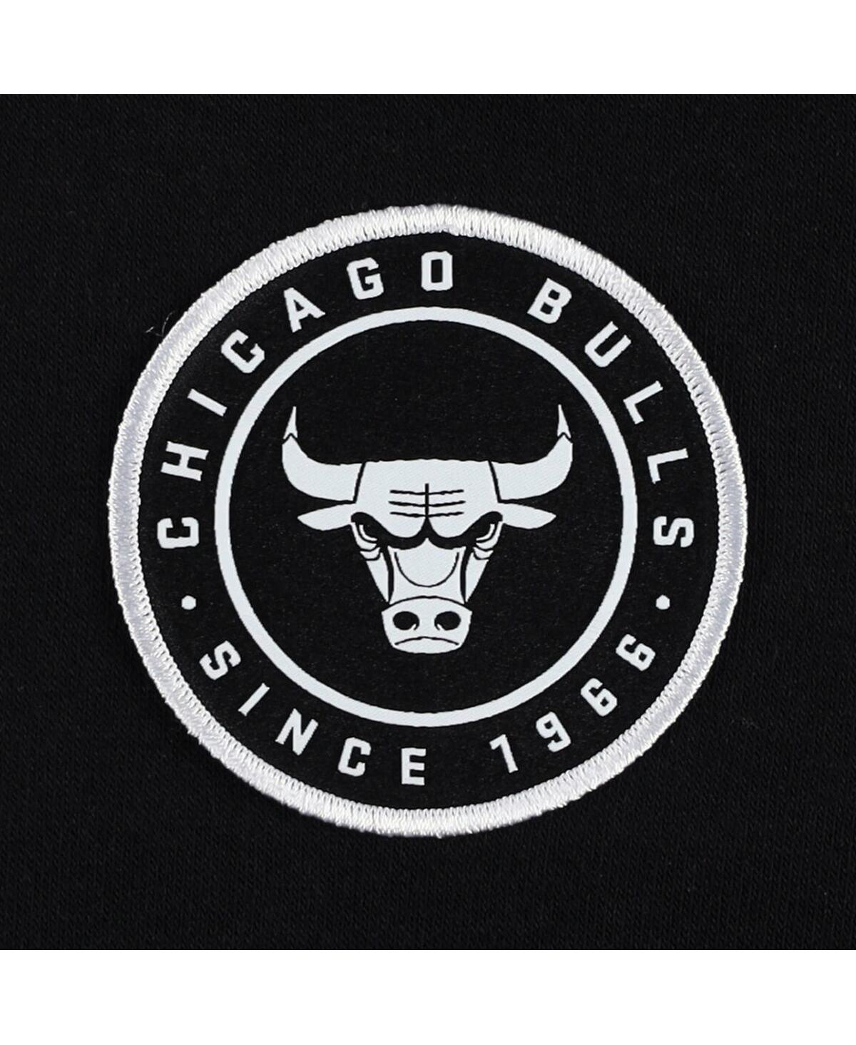 Shop Sportiqe Men's And Women's  Black Chicago Bulls Denali Heywood Tri-blend Raglan Full-zip Hoodie
