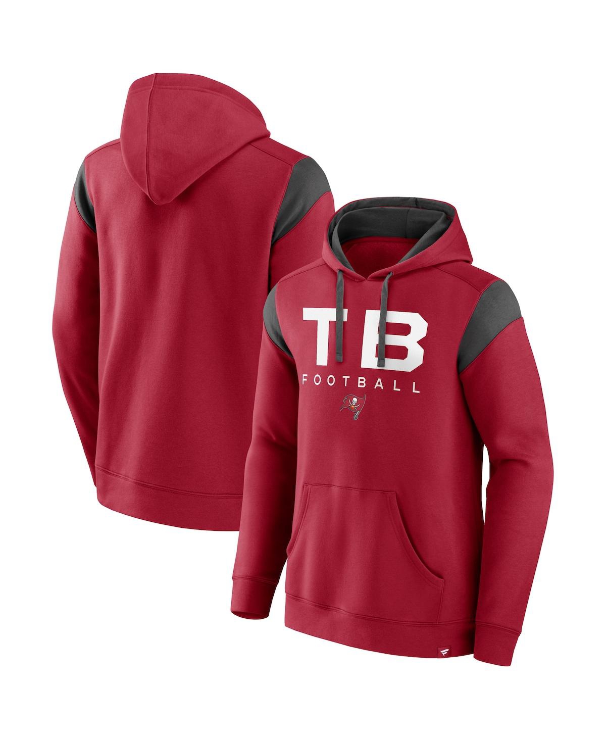 Shop Fanatics Men's  Red Tampa Bay Buccaneers Call The Shot Pullover Hoodie