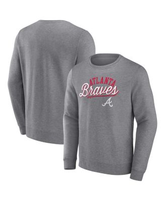 Men's Heather Gray Atlanta Braves Simplicity Pullover Sweatshirt