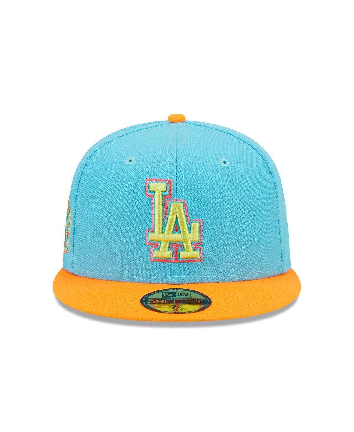 Men's New Era Orange Los Angeles Dodgers 1978 World Series Vice Highlighter 59FIFTY Fitted Hat - Orange