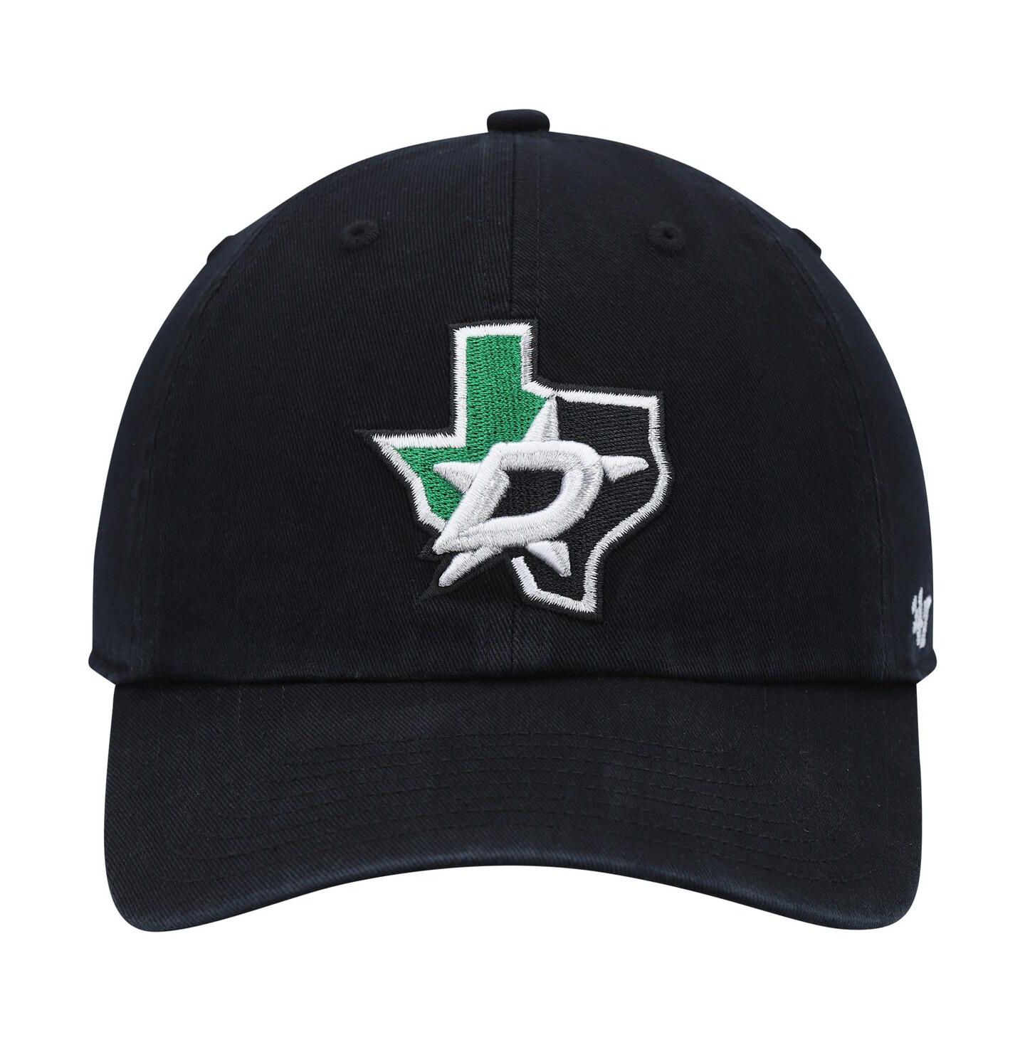 Мужская кепка '47 Brand Black Dallas Stars Clean Up Adjustable Hat — фото 4