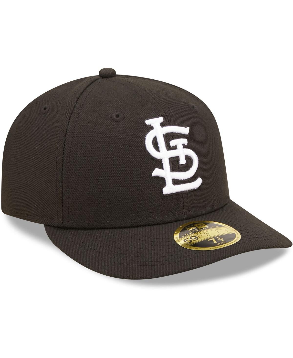 Men's New Era St. Louis Cardinals White Low Profile 59FIFTY Fitted Hat - Black