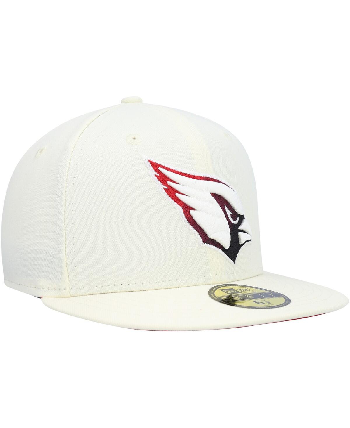 Men's New EraArizona Cardinals Chrome Color Dim 59FIFTY Fitted Hat - Cream