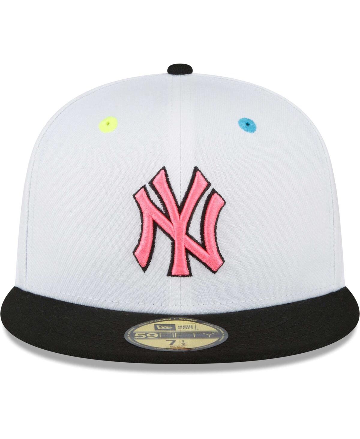 New Era White New York Yankees Neon Eye 59fifty Fitted Hat In White