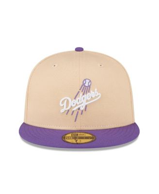 Men's Peach, Purple Los Angeles Dodgers 1988 World Series Side Patch 59FIFTY Fitted Hat