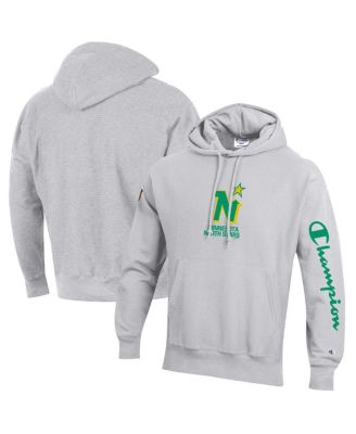 Men s Champion Heathered Gray Minnesota North Stars Reverse Weave Pullover Hoodie Macy s