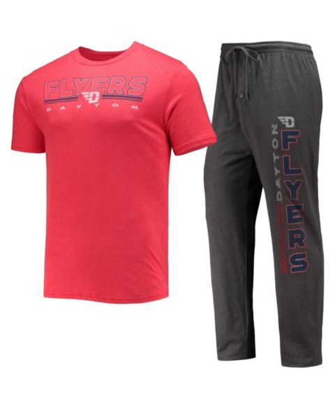 Мужская пижама Concepts Sport Dayton Flyers Meter, Heathered Charcoal/Red