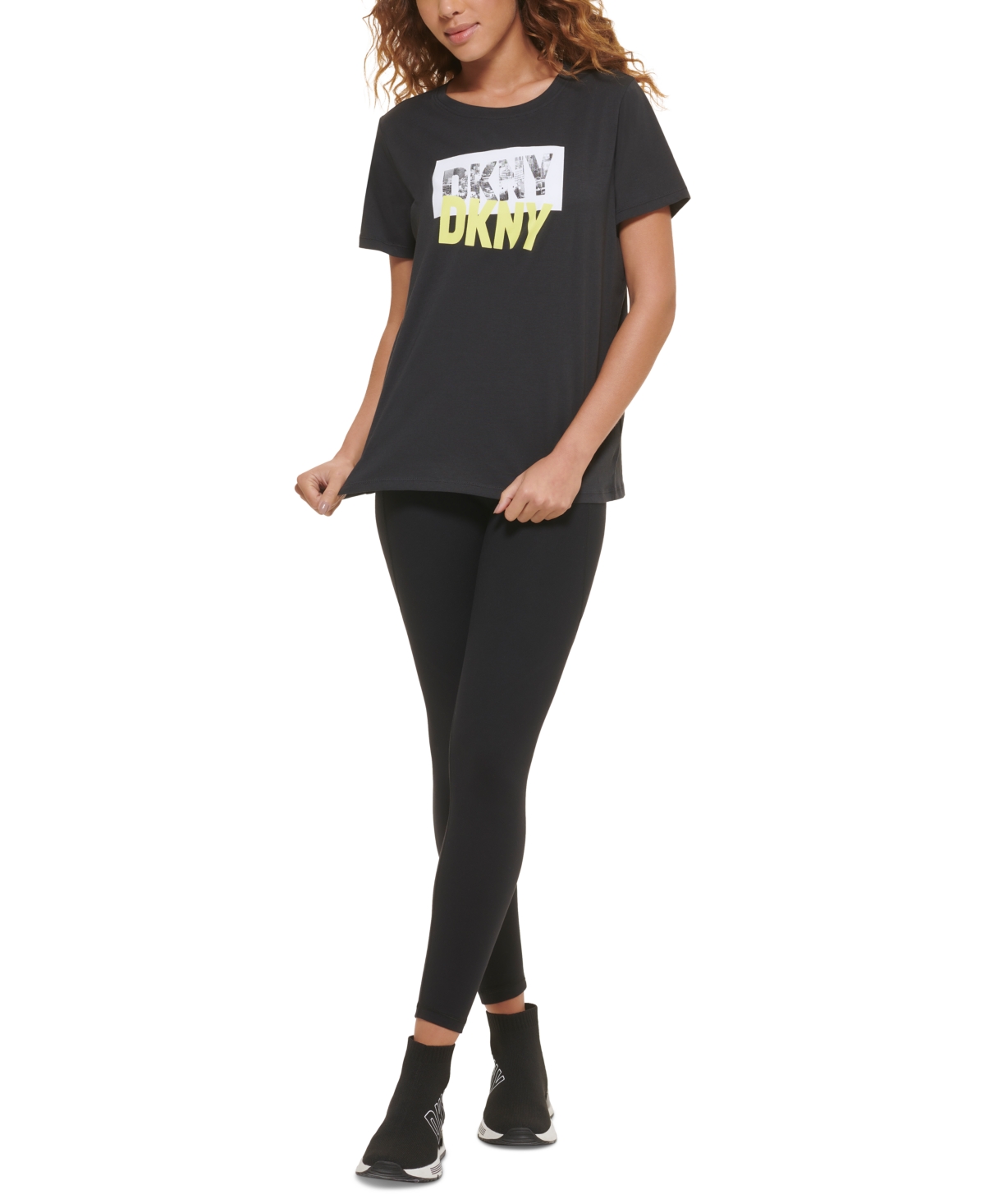 Dkny Sport Women's Performance Cotton Logo-Graphic T-Shirt