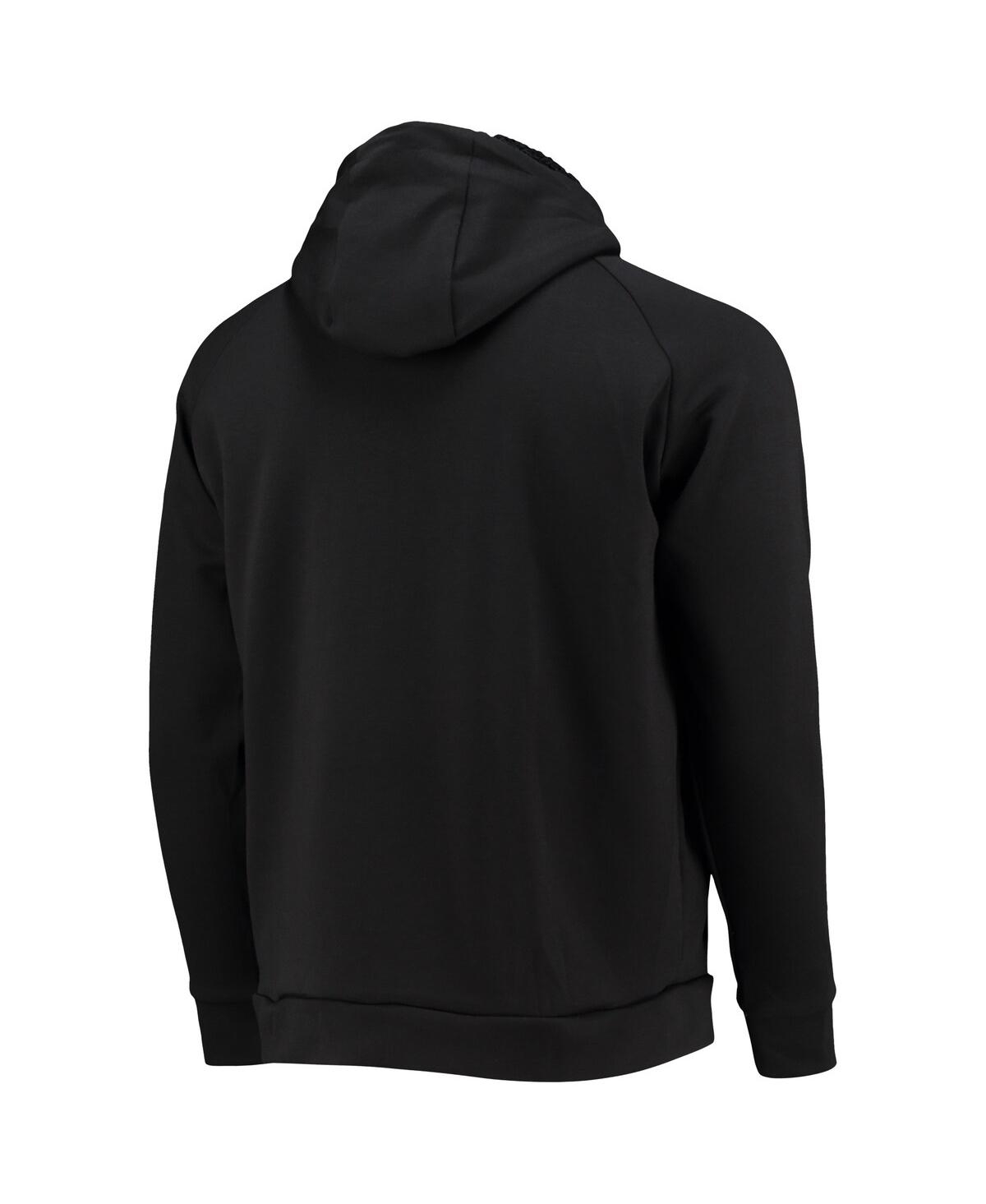 DUNBROOKE MEN'S DUNBROOKE BLACK CAROLINA PANTHERS SHAG TRI-BLEND FULL-ZIP RAGLAN HOODIE 