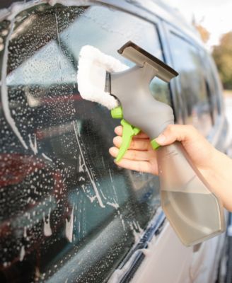 Glass Cleaner Spray Bottle with Built-in Squeegee