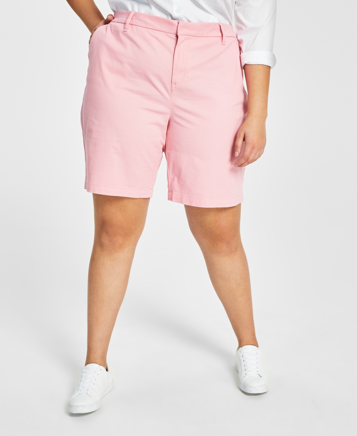 Plus Size Hollywood Bermuda Shorts - English Rose