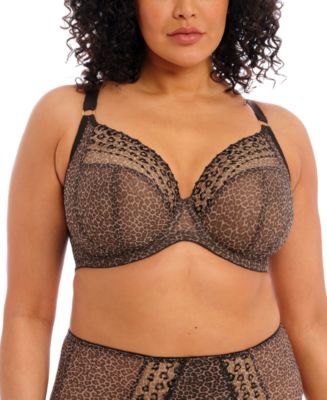  Womens Plus Size Full Coverage Underwire Unlined Minimizer  Lace Bra Light Brown 34K