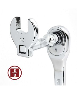 10 Piece 3/8 Inch Drive SAE and Metric Crowfoot Wrench Set