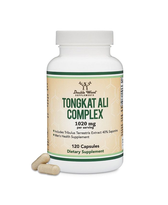 Double Wood Supplements Tongkat Ali 120 capsules, 1020 mg servings