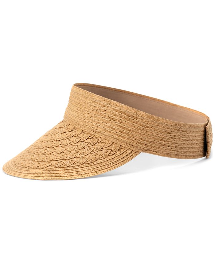 I.N.C. International Concepts Oversized Textured Straw Visor, Created