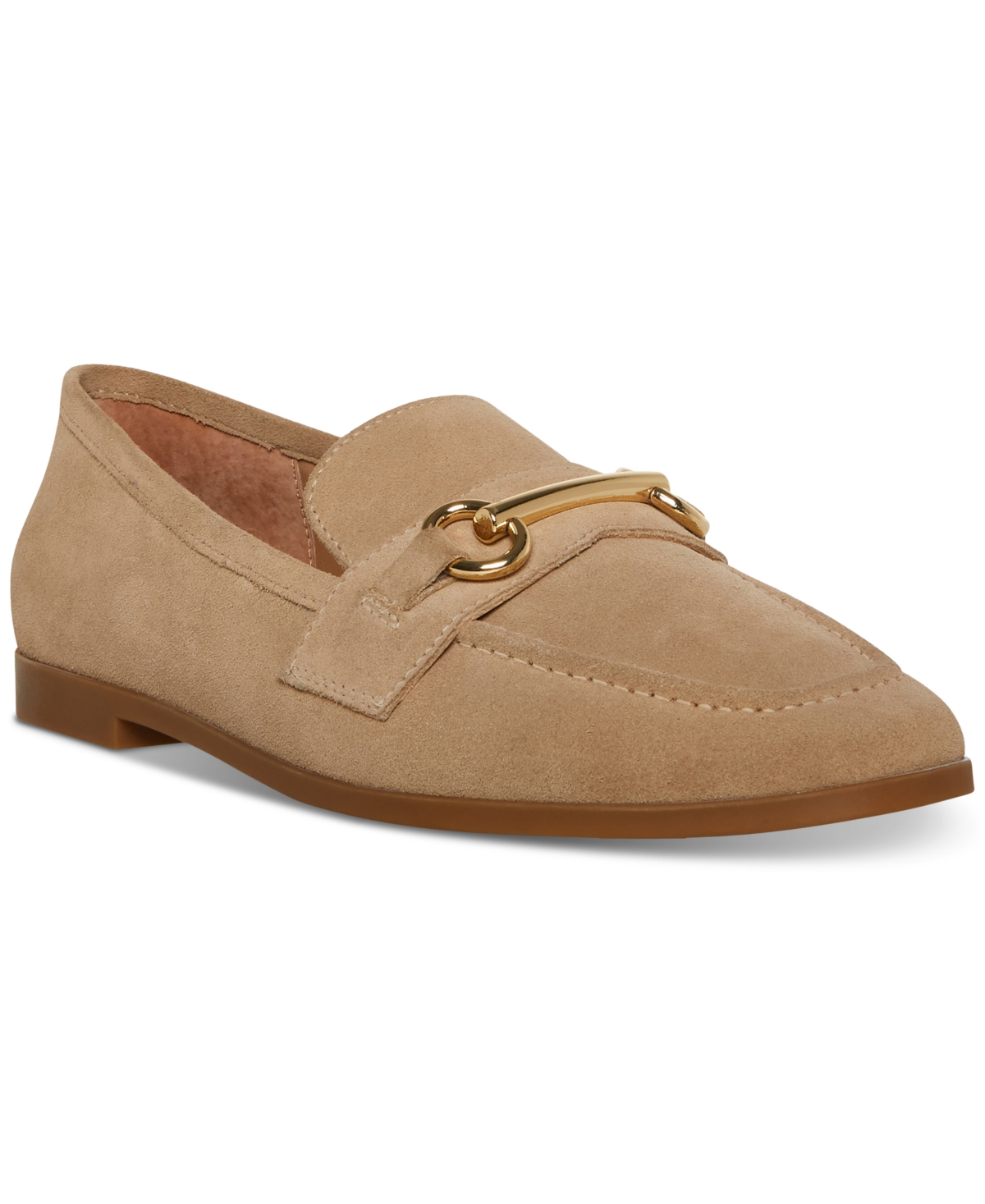 Aqua College Women's Cosmo Bit Buckle Slip-on Loafer Flats Women's Shoes In Sand