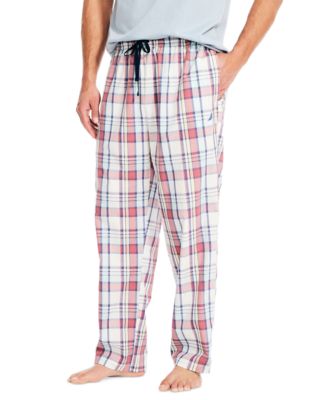 Nautica - Men's Classic-Fit Plaid-Print Poplin Sleep Pants
