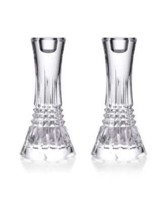 Lismore Diamond Candlestick 7", Set of 2