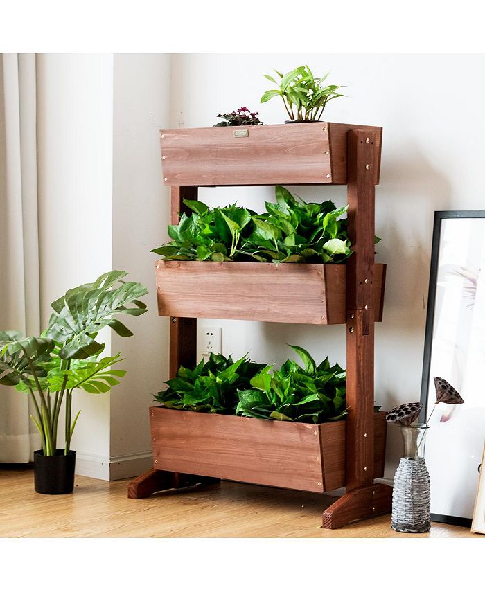 Costway 3Tier Raised Garden Bed Vertical Freestanding Elevated Planter